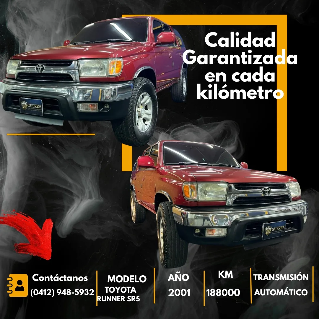 Camioneta Toyota Runner SR5 2001 en Caracas