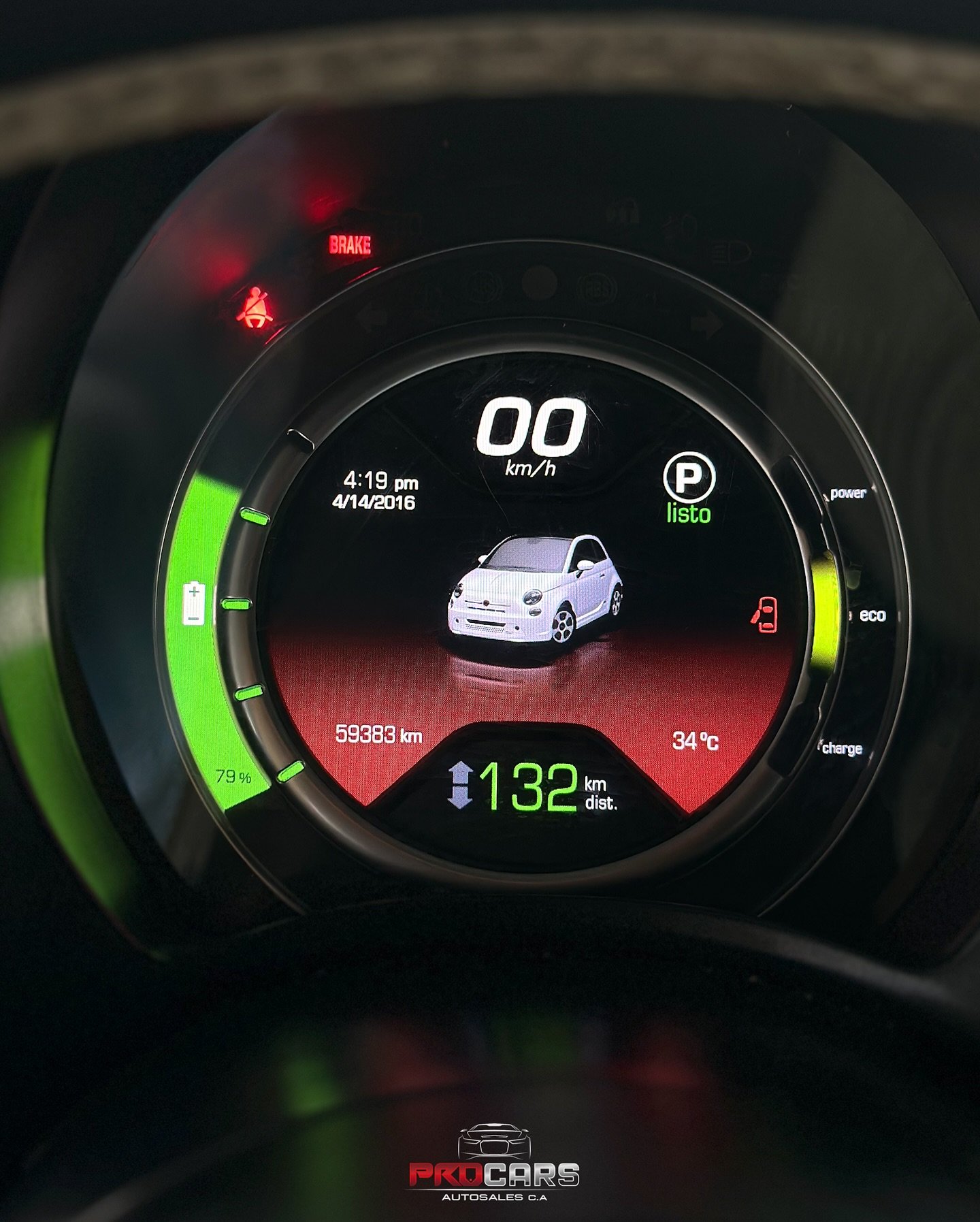 Fiat 500 eléctrico modelo 2017 Plata