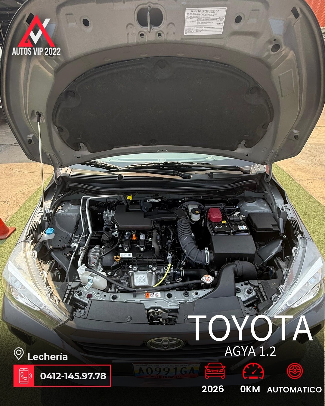 Hatchback Toyota Agya 1.2 2026 gris11