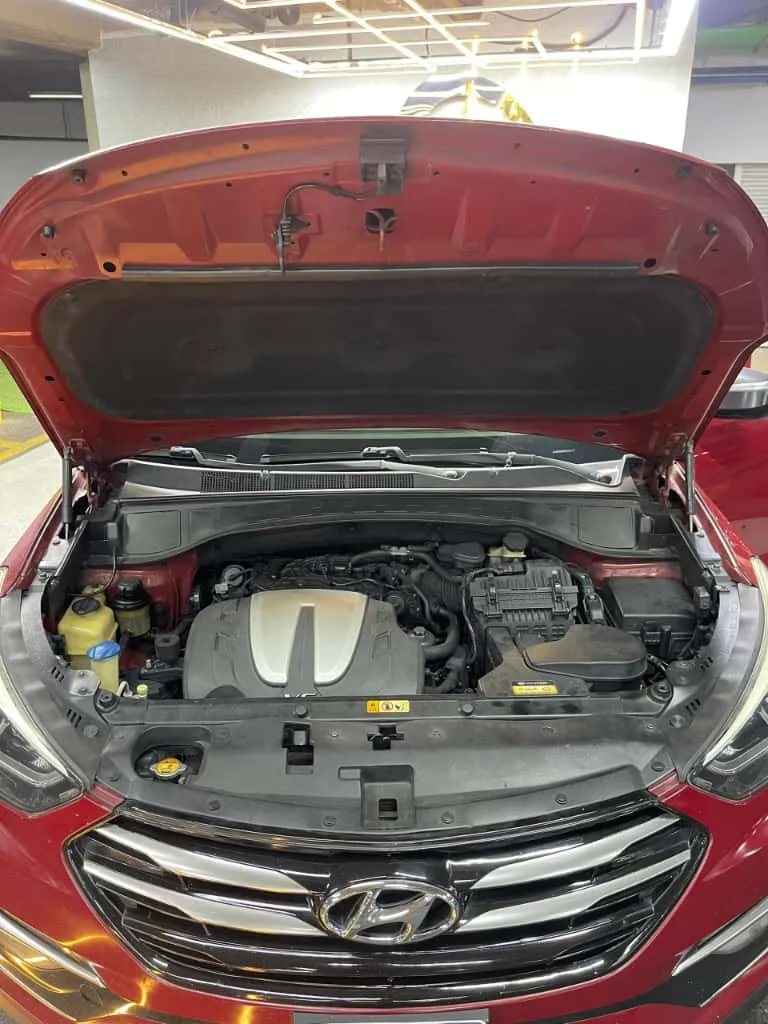 Hyundai Santa Fe 3.3l 4x4 2016 rojo2