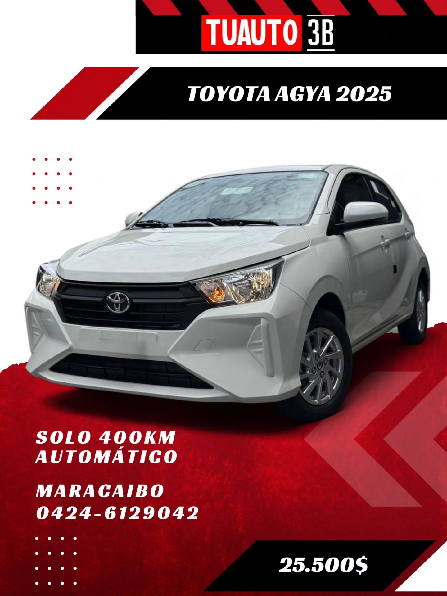 Toyota AGYA 2025 Blanco Maracaibo