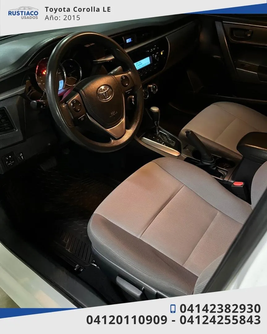 Toyota Corolla LE 2015 Blanco Caracas
