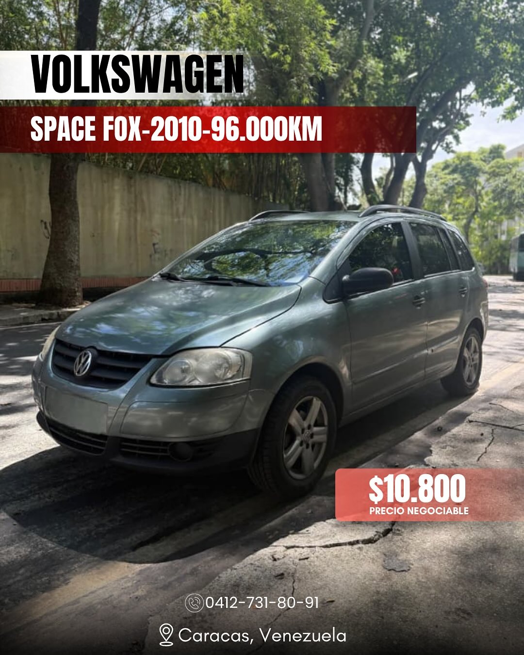 Volkswagen Spacefox 2010 Plateado Caracas