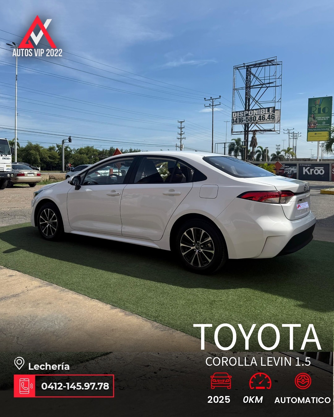 Toyota Corolla levin 2025 Blanco Lechería