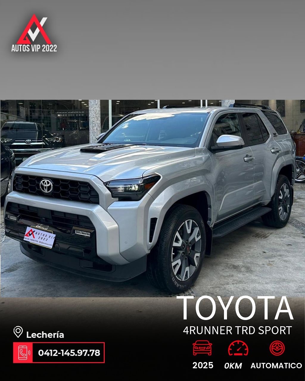Toyota 4Runner TRD Sport 2025 Plateado Lechería