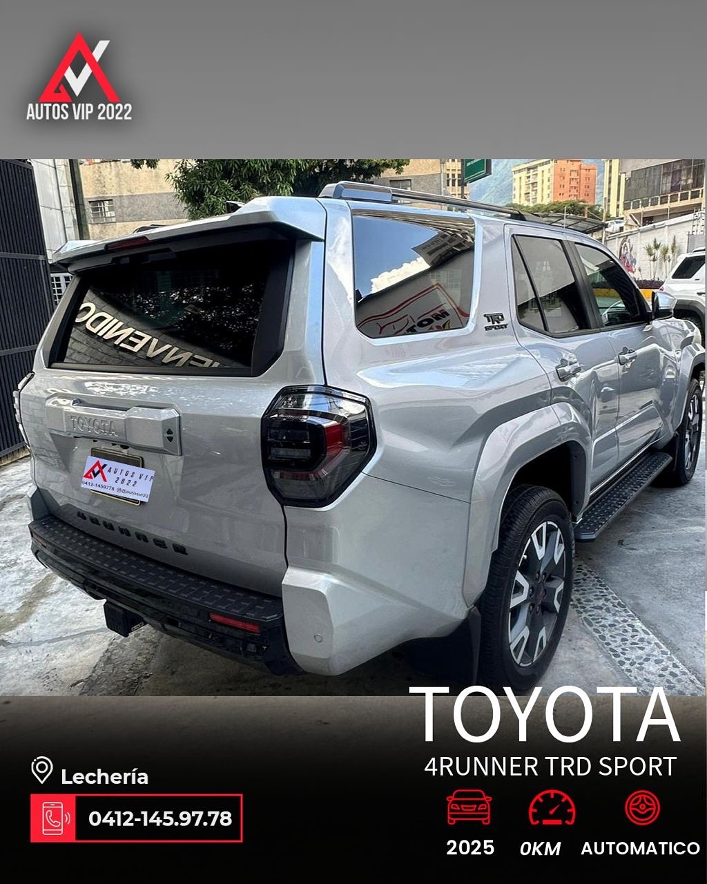 Toyota 4Runner TRD Sport 2025 Plateado Lechería